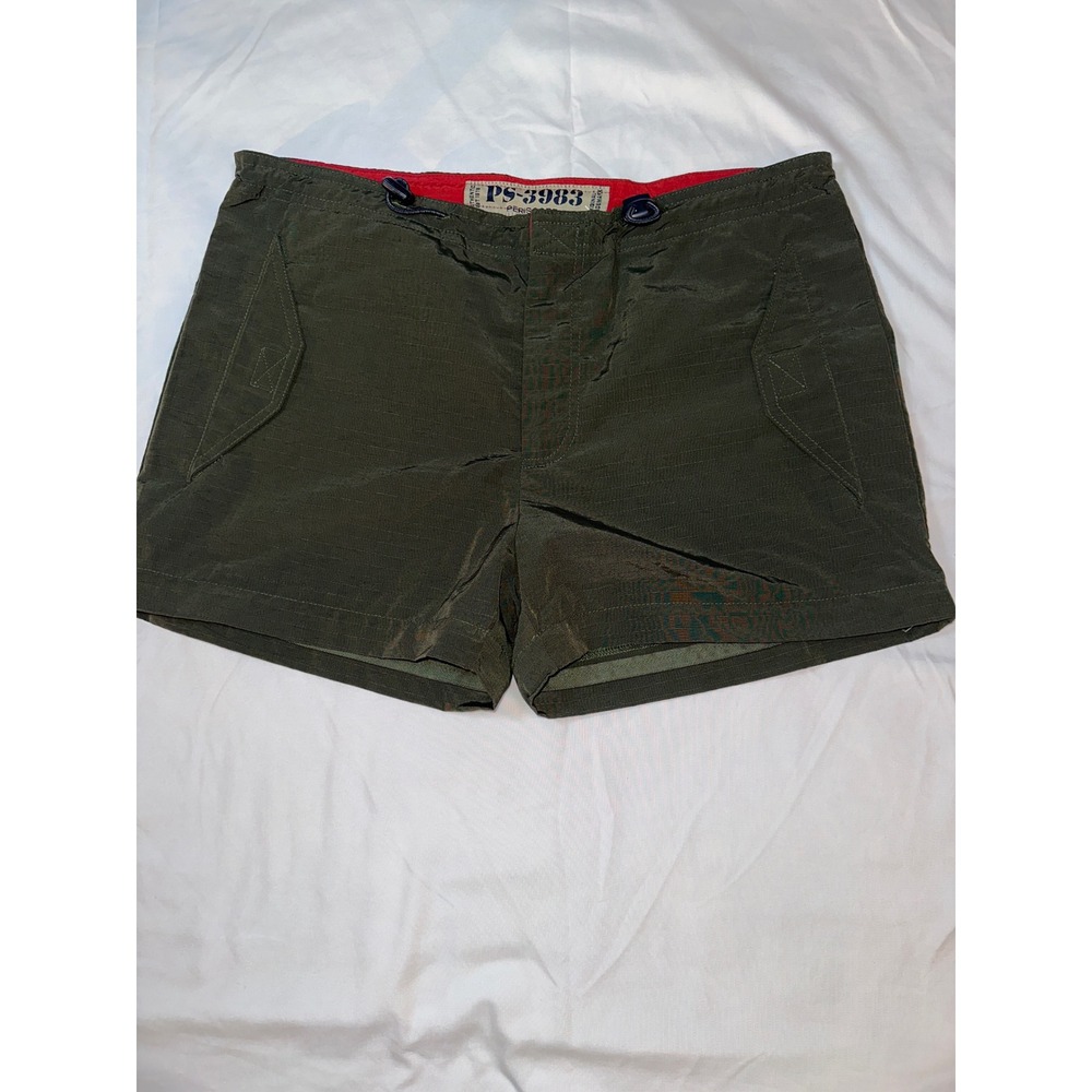 Periscope PS-3983 Olive Green Ripstop Shorts Drawstring Waist Women Size 7